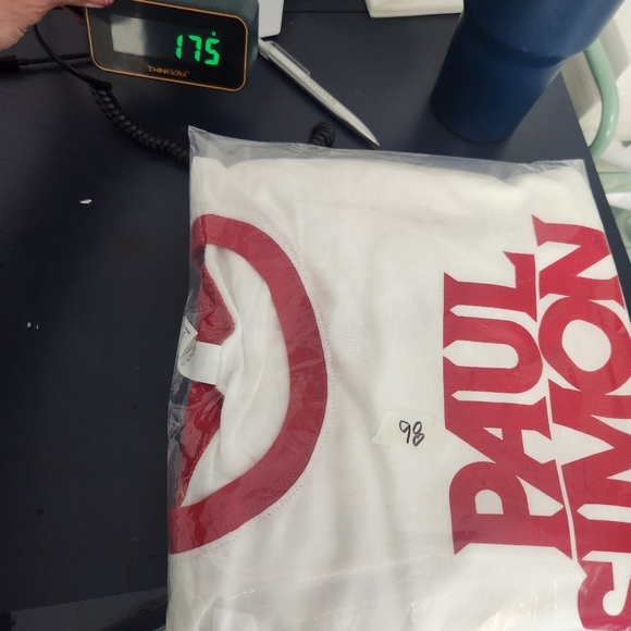 Paul Simon White & Red 70s Men's T-shirt Size L - Picture 14 of 14